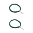 thumbnail image 1 of Baohd Stylish And Comfortable Beaded Bracelets For Wear Gift Cross Pendant Bracelets blackish green 2Set, 1 of 6