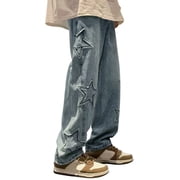 Product Category Men’s Jeans | Men’s Fashion High Street Washed Old Loose Fashion Casual Jeans