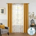 thumbnail image 1 of Mainstays Metallic Blackout Window Curtains Panel Set, Green Sage, 27.5" W x 84" L, 1 of 4
