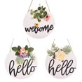 thumbnail image 5 of White Welcome Hello Door Sign for Front Door Farmhouse Decor  Wooden Sign 11.81in, 5 of 5