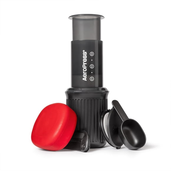 AeroPress Go, Extra Small Portable Coffee Maker Kit, Travel, Hiking & Camping, All-in-One French Press, Pour-Over & Espresso Style Manual Brewer, 2 Min Brew Makes a Less