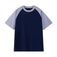 thumbnail image 1 of Birdeem Chemises pour Hommes T-Shirt à Manches Courtes Col Rond Assorti de Couleurs Automne, 1 of 9