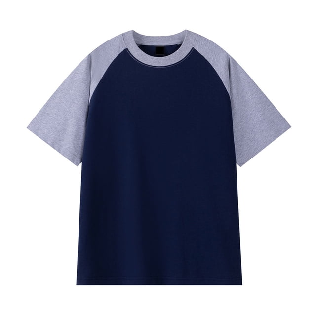 Birdeem Chemises pour Hommes T-Shirt à Manches Courtes Col Rond Assorti de Couleurs Automne