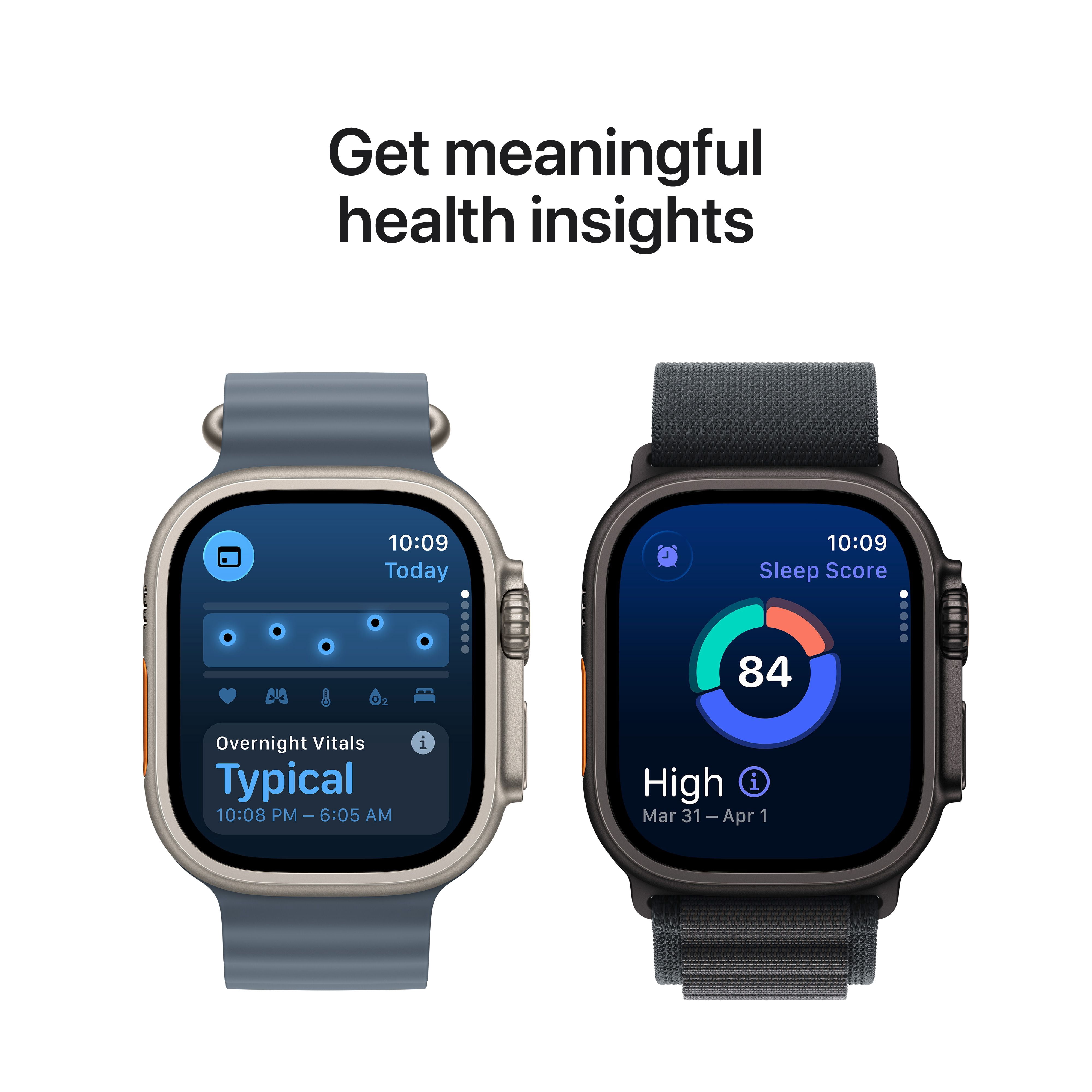 Apple Watch Ultra 3 GPS + Cellular 49mm Natural Titanium Case with Bright Blue Trail Loop - S/M