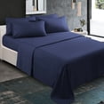 thumbnail image 1 of 300 Thread Count 100% Egyptian Cotton 4-Piece Bed Sheet Set (1 Flat, 1 Fitted Sheet, 2 Pillow Covers) 24 Inches Deep Pocket Solid Pattern, 1 of 6