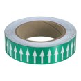 thumbnail image 1 of Unique Bargains Directional Flow Arrow Tape 1-3/16'x65', Adhesive Pipe Identification Marking Stickers, White on Green, 1 of 5