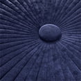 thumbnail image 3 of Grafton Transitional Round Pouf in Dark Blue Velvet Fabric, 3 of 8
