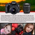 thumbnail image 4 of Canon Rebel T7 DSLR Camera with 18-55mm DC III, Lens and 64GB Ultra Speed Memory Card, Case, Cleaning Kit, Flash, and more Fully Loaded Bundle(International Model), 4 of 6