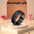 thumbnail image 3 of Rings Stainless Steel Rotatable Spinning Men Decompression Hand Jewelry Wedding Pressure Reliever 6mm Anti Stress Fashion Rust-proof Anxiety Spinner Size 10, 3 of 8