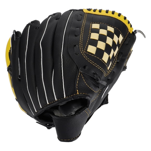 Quentinu 1 Pce Gant de Baseball Gant Pratique de Softball Gant Durable (Jaune Noir)