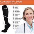 thumbnail image 4 of Adakot 6 Paires de Bas de Compression pour Femmes et Hommes 20-30 mmHg Bas de Soutien à la Circulation et de Récupération pour Infirmières, Médical, Course, Cyclisme, Athlétique (P/M), 4 of 6