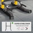 thumbnail image 3 of Soges Power Tower Dip Station Pull Up Bar Workout Multi-Function Adjustable Height Strength Training Equipment for Home Gym, Yellow, 3 of 9