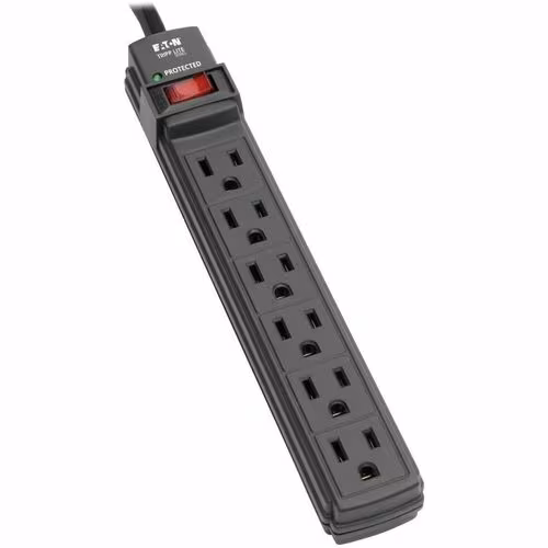 Tripp Lite series Protect It! TLP6B 6-Outlets Surge Suppressor - 6 x NEMA 5-15R - 1.88 kVA - 360 J - 125 V AC Input - 125 V AC Output - 6 ft (1.83 m)