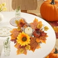 thumbnail image 2 of SLYNSHome Halloween Candle Rings Autumns Wreaths Maple Leaf Mini Wreath Candlestick for Thanksgiving Home Indoor Outdoor Decor, 2 of 7