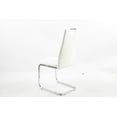 thumbnail image 5 of Chaises de salle à manger Aerys Marie avec base chromée en PU blanc (ensemble de 4), 5 of 5