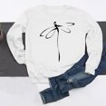 thumbnail image 3 of Chemise à Manches Longues Femme Hauts Automne Manches Longues Chandail Ample Chemise Décontractée Imprimé Poitrine Col Rond Chandails en Molleton Manches Longues Chemises Femmes Chemises Manches Longues pour Femmes, 3 of 8