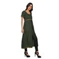 thumbnail image 3 of Moomaya Kurta à Manches Courtes Uni Femmes Robes d'Été Longues Kurti Robe Ethnique, 3 of 6