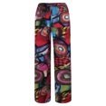 thumbnail image 4 of CEHVOM Women Printing Pokets Elastic Drawstring Loose Trousers Pants, 4 of 6