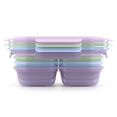 thumbnail image 2 of Ello Snap & Nest 8-Piece 2-Cup Plastic Snack Container Set, Pastel Horizon, 2 of 7