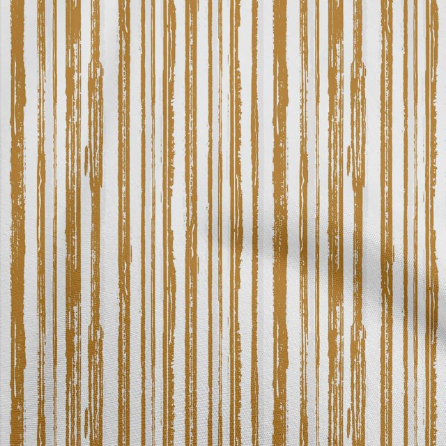 oneOone Viscose Chiffon Dark Mustard Fabric Striped Line Craft Projects Decor Fabric Printed By The Yard 42 Inch Wide
