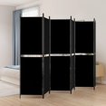 thumbnail image 1 of vidaXL 6-Panel Room Divider Black 300x180 cm Fabric, 1 of 5