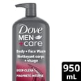 thumbnail image 2 of Dove Men+Care Body + Face Wash Deep Clean 24H Nourishing, 950 ml, 2 of 6