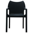 thumbnail image 3 of Compamia Diva Chaise d'Extérieur en Résine pour Salle à Manger de Patio avec Accoudoirs, Noire, 3 of 16