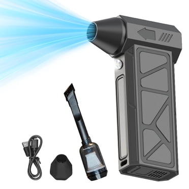 COM1950s Cordless Handheld Snow Blower, High Speed Turbo Fan with Led Light, 4 Wind Levels, Quiet Operation, 70 Min Battery, Portable for Car & Home