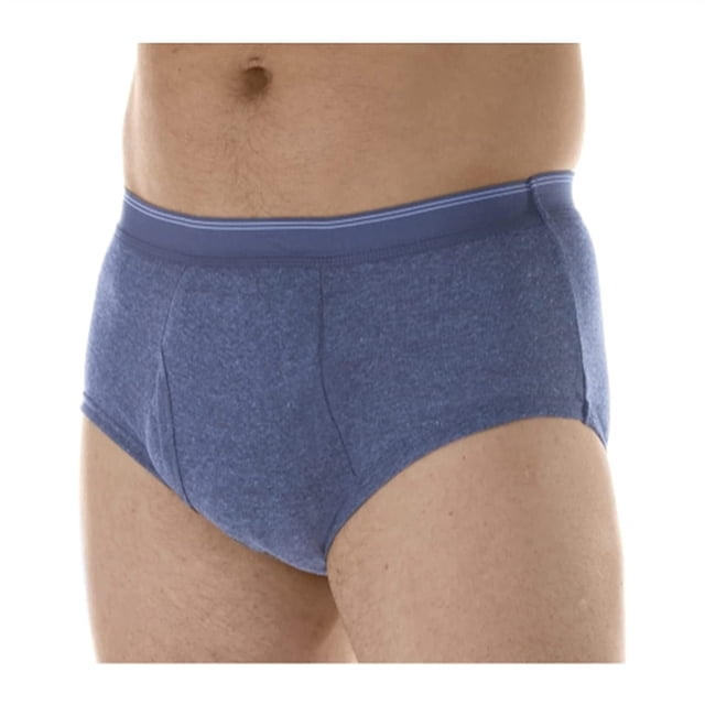 Wearever Men's Incontinence Underwear Open Fly Washable Briefs, Reusable 3-Pack