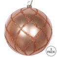 thumbnail image 2 of Vickerman MT198058D Ornement en Filet Pailleté Or Rose 4 Pouces - 3 par Sac, 2 of 3