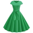 thumbnail image 1 of EGNMCR Robes d'Été Femmes Tendance 2024 Femmes Vintage Manches Courtes 50s Ménagère Décontractée Soirée Fête Bal Robe, 1 of 9