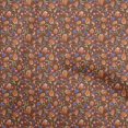 thumbnail image 1 of oneOone Popeline de Coton Brun Rouille Tissu Floral Tissu pour Robe Tissu Imprimé Tissu au Mètre 56 Pouces de Large, 1 of 4