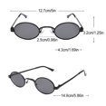 thumbnail image 2 of Youkk Lunettes de Soleil Rondes Vintage pour Hommes et Femmes Charme Classique avec Protection UV Noir, 2 of 6