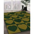 thumbnail image 3 of Ahgly Company Tapis d'Intérieur Lavable à la Machine, Carré, Transitionnel, Vert Olive, Tapis de Zone, 4 Pieds Carré, 3 of 7