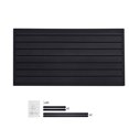 thumbnail image 1 of KFFKFF Slat Wall Paneling, 2 x 4 ft, PVC Garage Slatwall with Modular Design, Black Slat Wall Easy-to-Install Adjustable Slatwall Panel with Coupling Structure & DIY Cutting, 1 of 9