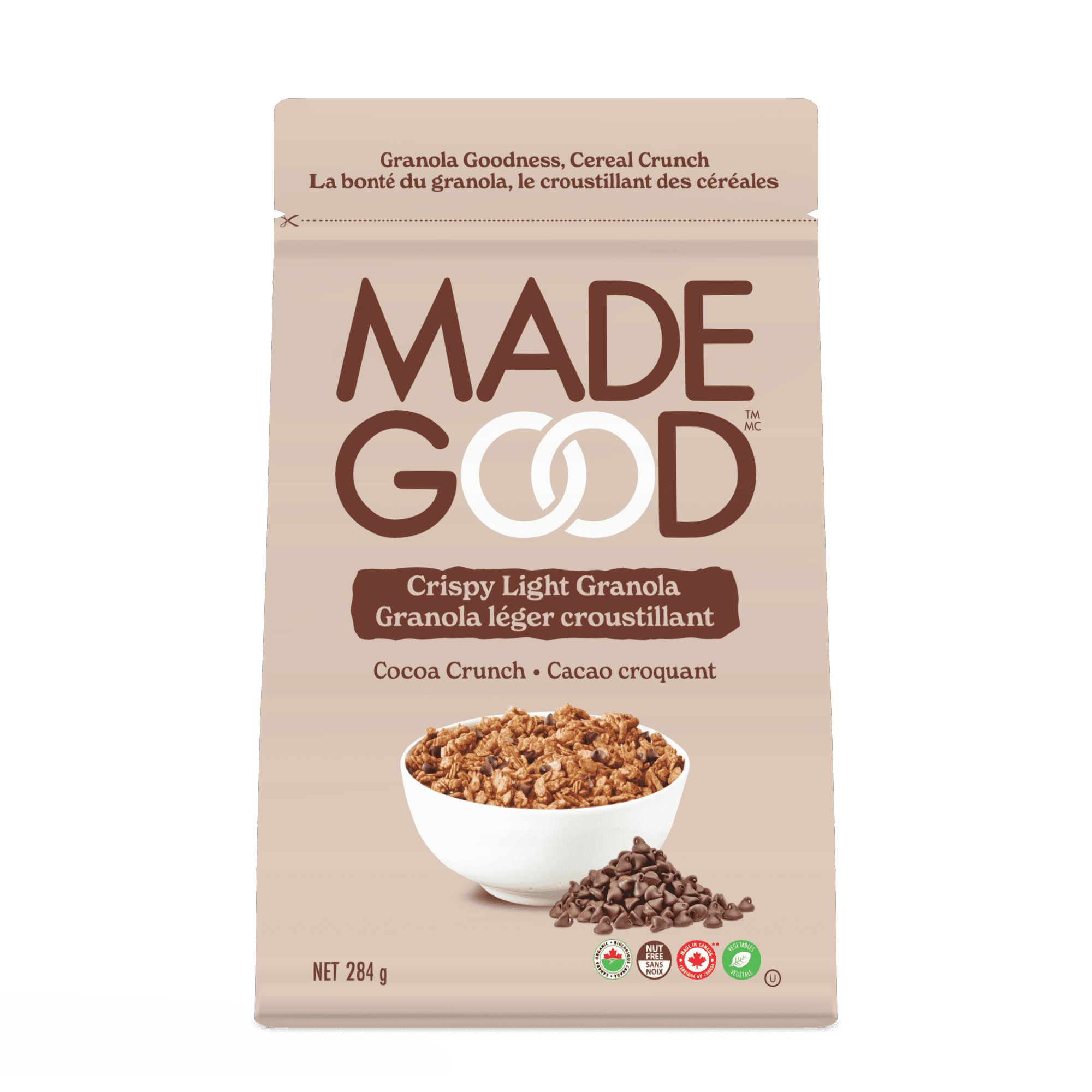 MadeGood Cocoa Crunch Crispy Light Granola 284g