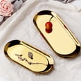thumbnail image 4 of Chenmei Trinket Tray Oval Stainless Small Serving Trays Towel Storage Dish Plate Tea Trays Jewelry Plate Decorative Storage Tray Stainless Decorative Tray Jewelry Dish Co, 4 of 6