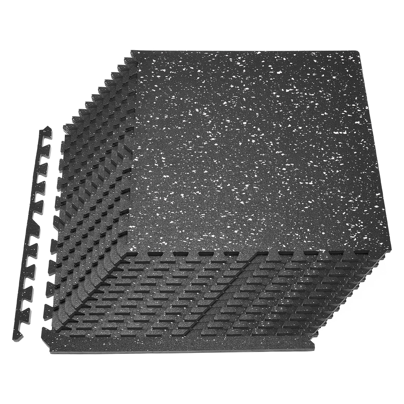 VEVOR Puzzle Exercise Mat, 24 PCS Fitness Equipment Mats, 24 x 24 x 0.56 in, High-Density EVA Foam Mat Set, Interlocking Rubber Soft Tiles
