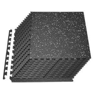 VEVOR Puzzle Exercise Mat, 24 PCS Fitness Equipment Mats, 24 x 24 x 0.56 in, High-Density EVA Foam Mat Set, Interlocking Rubber Soft Tiles