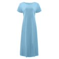 thumbnail image 4 of Robe Midi Décontractée à Manches Courtes et Manches Courtes pour Femmes, 4 of 5