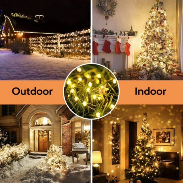 String Lights Waterproof LED String Lights 56Ft/100 LEDs Fairy String Lights Starry Battery Operated String Lights for Indoor&Outdoor Decoration Wedding Home Parties Christmas Holiday