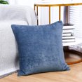 thumbnail image 2 of PiccoCasa Soft Water Repellent Throw Pillow Covers Navy Blue 16x16 Inch, 2 of 7