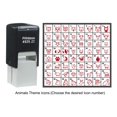 thumbnail image 3 of Printtoo Personalized Animals Theme Icons Rubber Stamp Self Inking Stamper 24 mm-Black, 3 of 6
