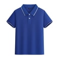 thumbnail image 1 of Polos pour Garçons Polo Uni Chemises de Rugby pour Garçons à Manches Courtes 9-10 Ans, 1 of 4
