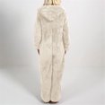 thumbnail image 4 of Combinaison Grande Taille pour Femmes aux Formes Combinaison à Manches Longues à Capuche Pyjama Décontracté d'Hiver Chaud Combinaison de Nuit Combinaisons d'Entraînement pour Femmes en Liquidation, 4 of 6