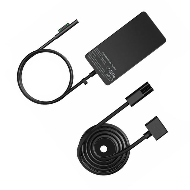 Microsoft Surface Bloc d'Alimentation 65 W Charger avec Fonctions de Recharge Rapide, Doté d'Un design Noir Épuré, d'Une interface de Connecteur Magnétique et d'Un port USB. Compatible avec Surface Pro 4/5/6/7/X, Surface Book 1/2/3 et Surface Ordinateur Portable 1/2/3. Comprend un Câble CA et Charger.