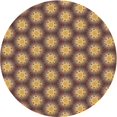thumbnail image 1 of Ahgly Company Tapis de Zone Rond d'Intérieur Lavable à la Machine, Style Transitionnel, Or « GoldenRod », 3 Pieds Rond, 1 of 7