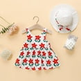 thumbnail image 2 of Robes pour Bébé Sans Manches, Robes Tutu, Robe d'Été pour Fille avec Chapeaux, Ensemble 2 Pcs, Robe de Printemps pour Bébé Fille 80/6, 2 of 8
