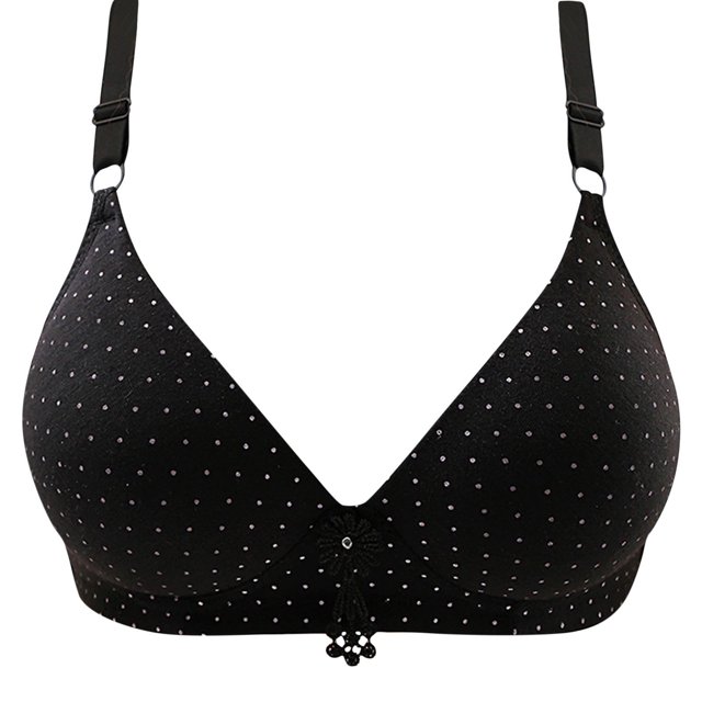 3 Pcs Soutien-Gorge Femme Brodé Brillant Confortable Respirant Sans Armatures