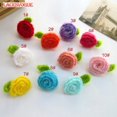 thumbnail image 1 of 30PCS/lot 4.5cm Handmade Yarn Crochet Knitted Flower Applique Patchwork DIY Needlework Sewing Accessories Cloth paste 481, 1 of 1